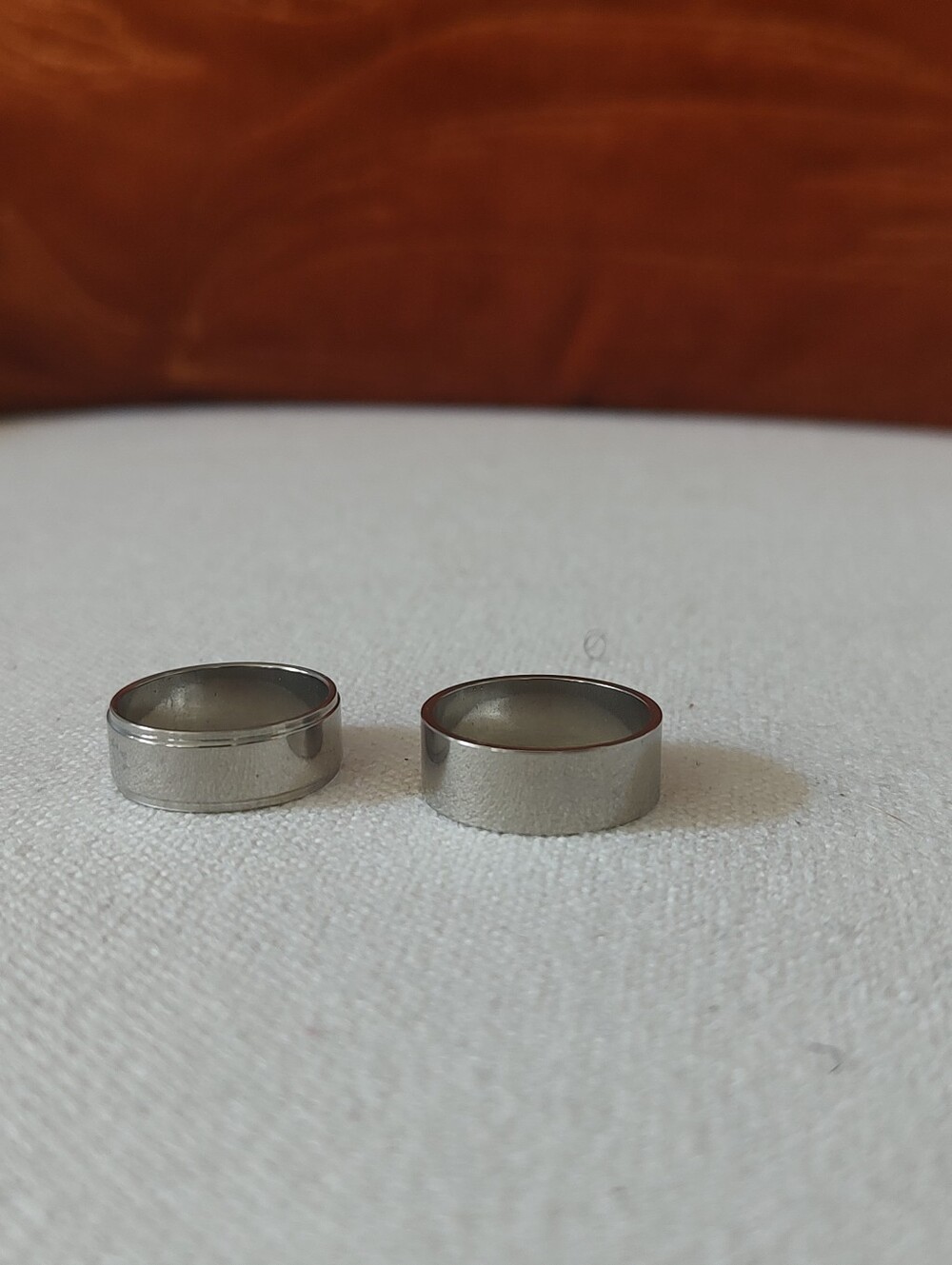 2 New Stainless Steel Rings